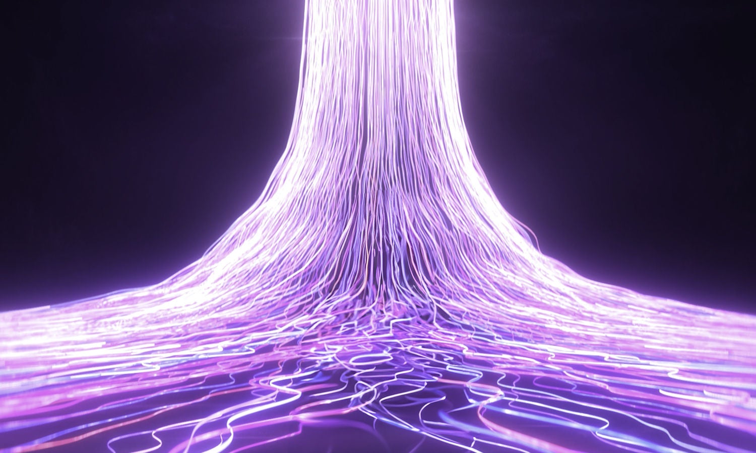 Neon light-lasers dark tunnel
